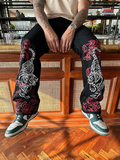 'JAPANESE TIGER ART' VALKYRE JEANS