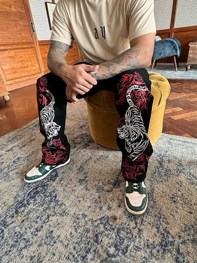 'JAPANESE TIGER ART' VALKYRE JEANS