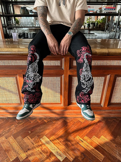 'JAPANESE TIGER ART' VALKYRE JEANS