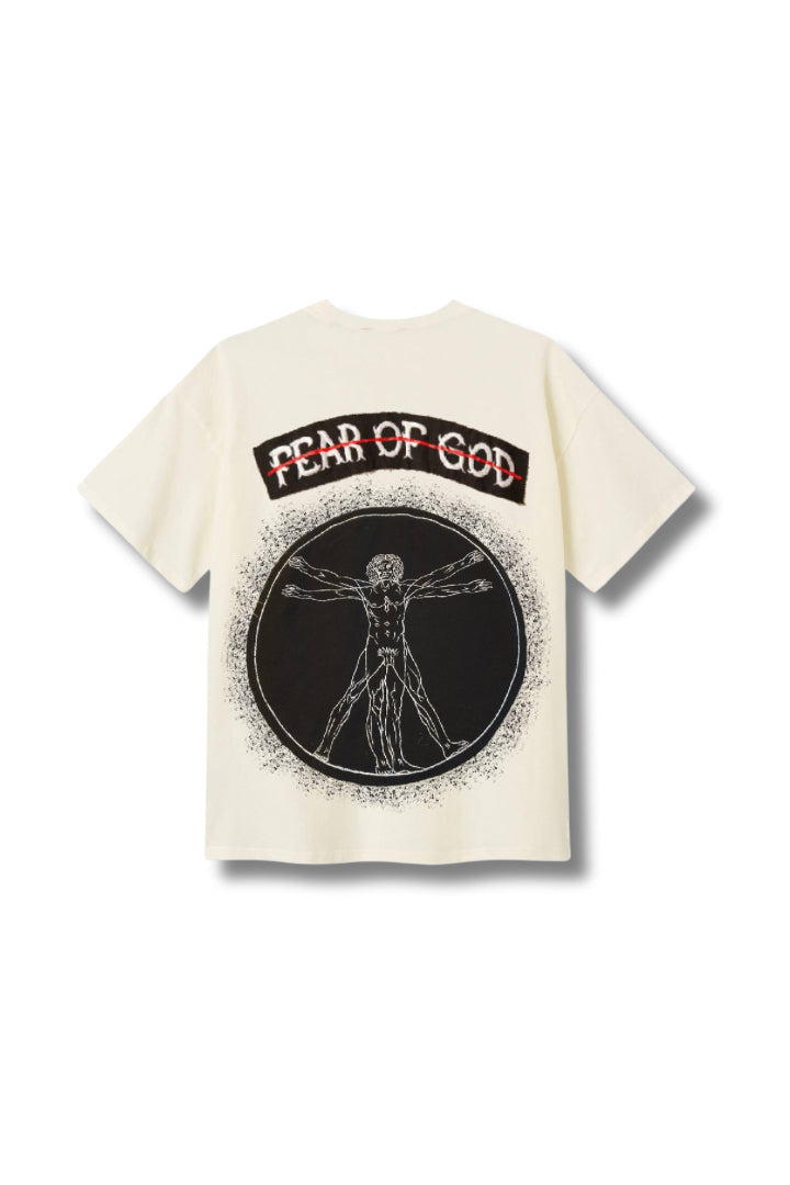 FEAR OF GOD vs VITRUVIAN MAN OFF WHITE VALKYRE TSHIRT