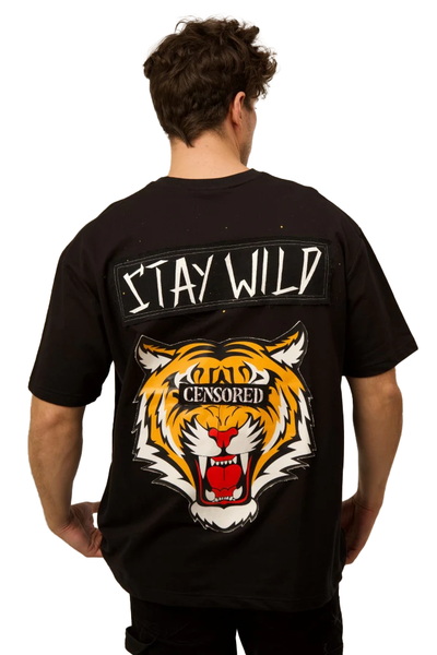 ‘STAY WILD’ BLACK VALKYRE T-SHIRT