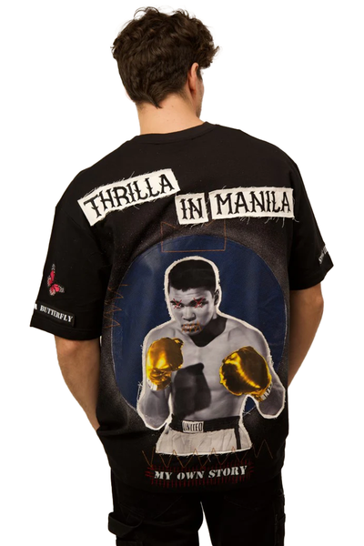 THRILLA IN MANILA - A MUHAMMAD ALI TRIBUTE BLACK VALKYRE TSHIRT