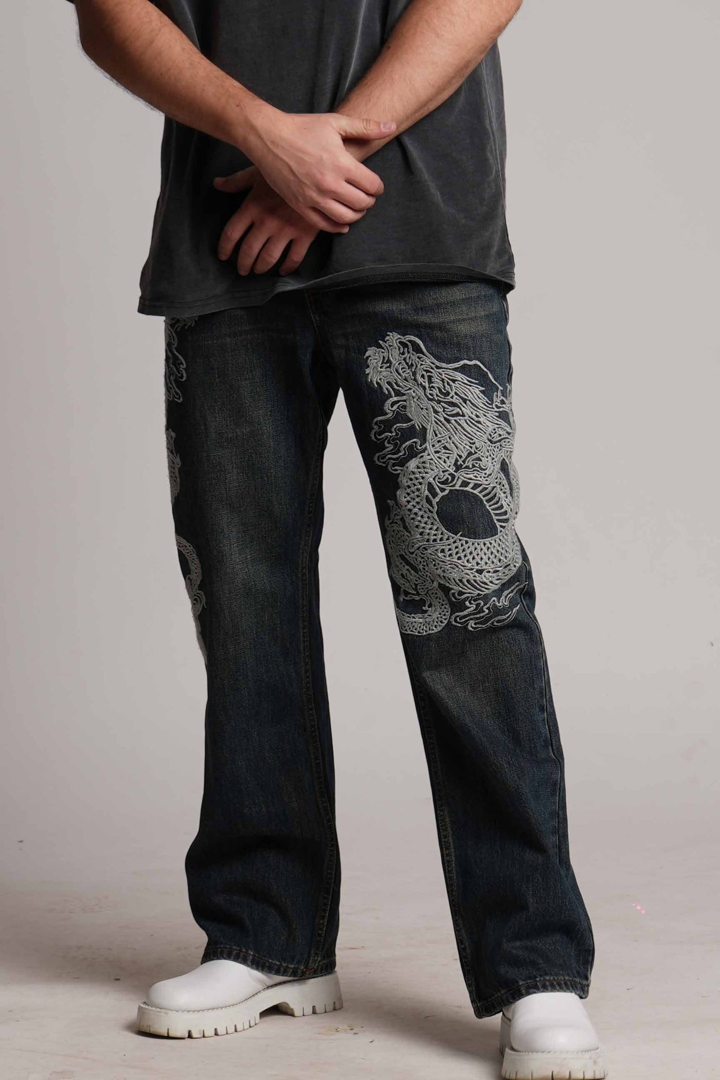 DRAGON EMBROIDERY UNISEX VALKYRE JEANS