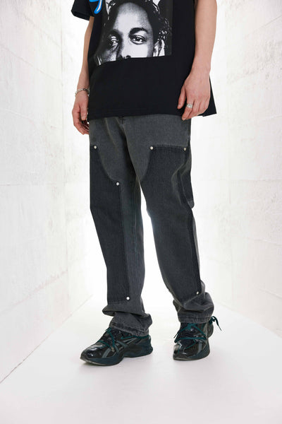CLASSIC CHARCOAL PATCHWORK VALKYRE JEANS