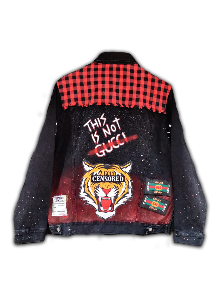 Gucci snake 2025 jean jacket