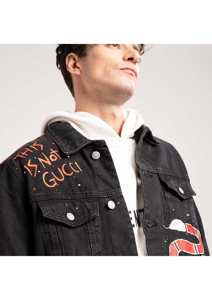 Gucci snake jacket clearance denim
